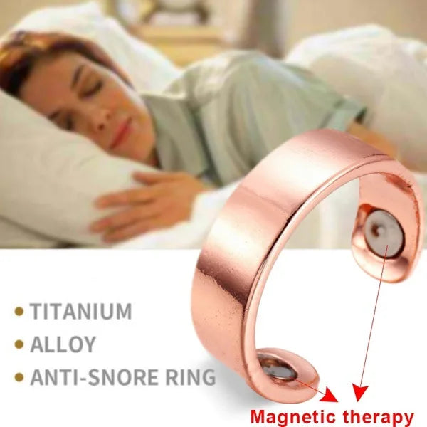 Povei Snore Stopper Ring Magnetic Therapy Acupressure Treatment Anti Snoring Sleep Aid