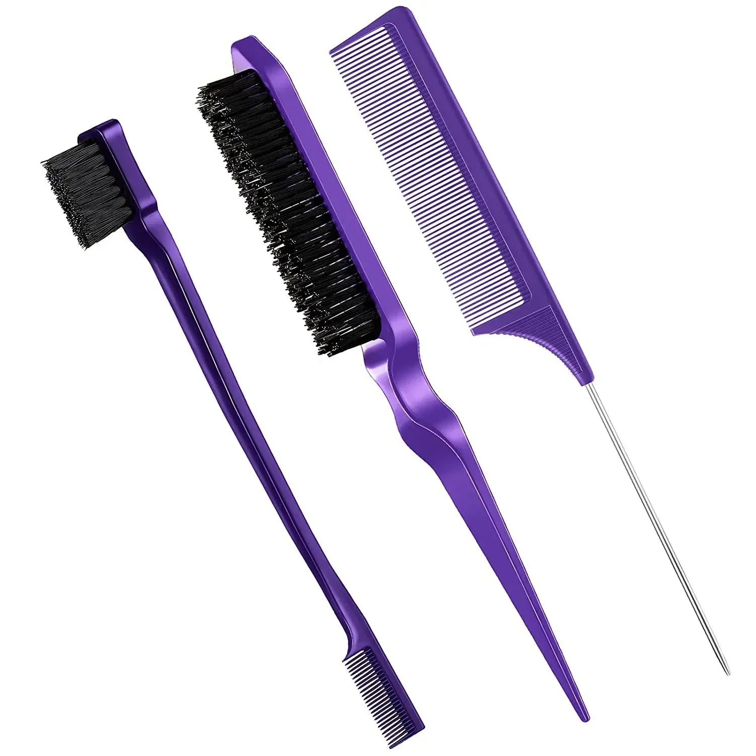 Povei Edge Control & Teasing Comb Set for Effortless Hair Styling