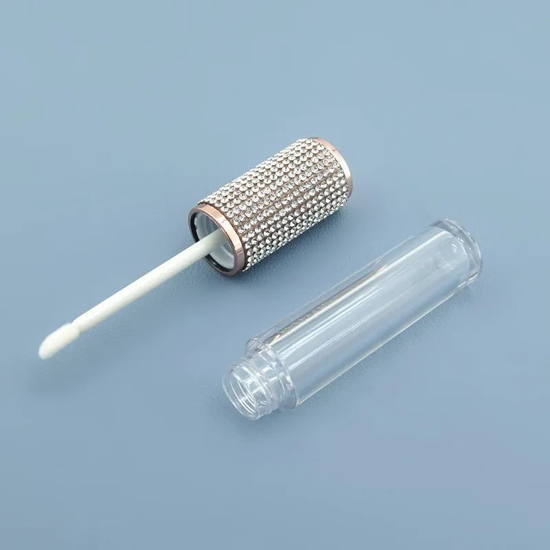 Povei Crystal Clear Rhinestone Lip Gloss Tube Beauty Container