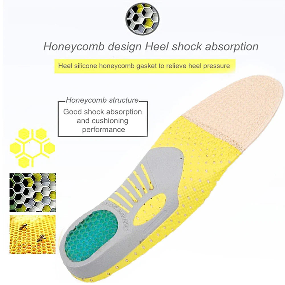 Orthopedic Insoles for Flat Feet by Povei - Plantar Fasciitis Relief