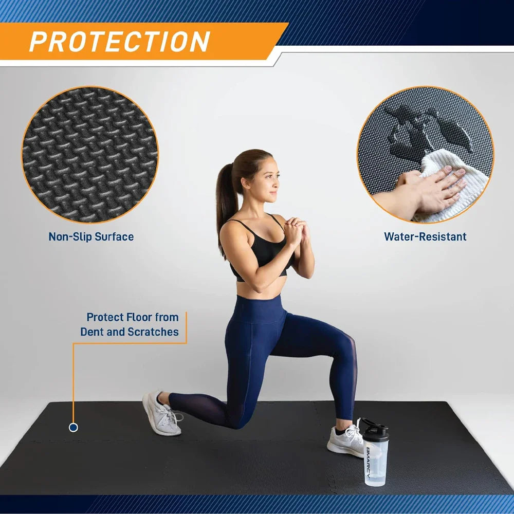 Povei Cross Pattern Gym Foam Mat for Sports Protection and Fitness