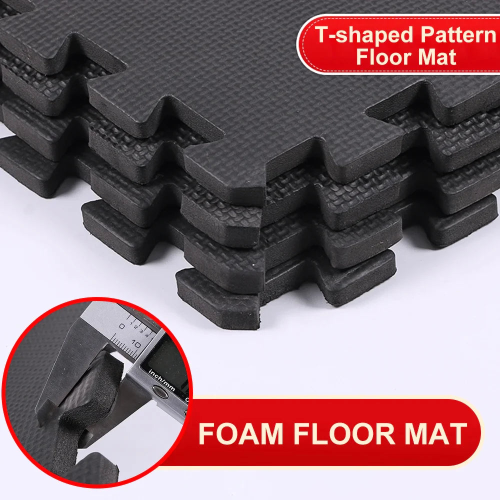 Povei Cross Pattern Gym Foam Mat for Sports Protection and Fitness