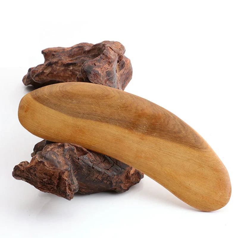 Povei Wooden Gua Sha Massager Tool for Slimming and Anti Cellulite Therapy