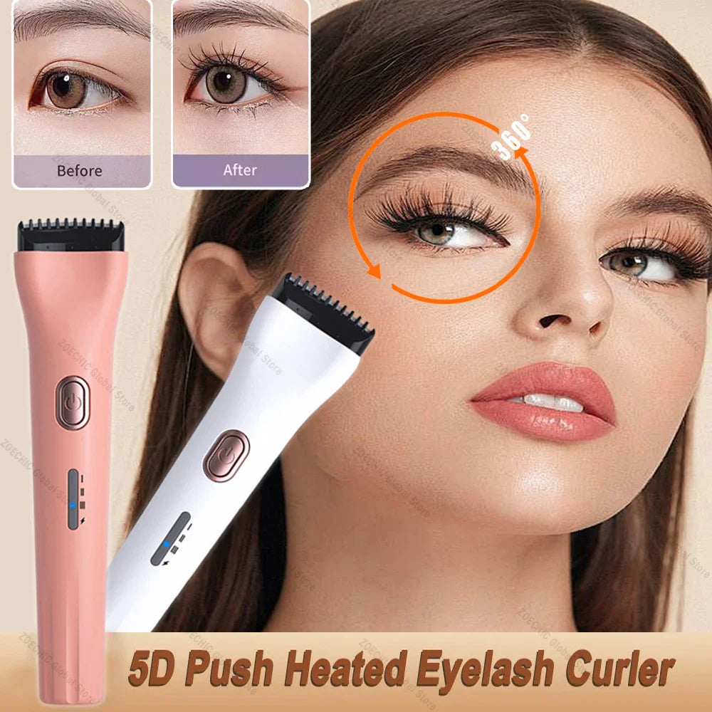 Povei Heated Eyelash Curler 3 Modes Electric Eye Lashes Long Lasting Makeup Tool