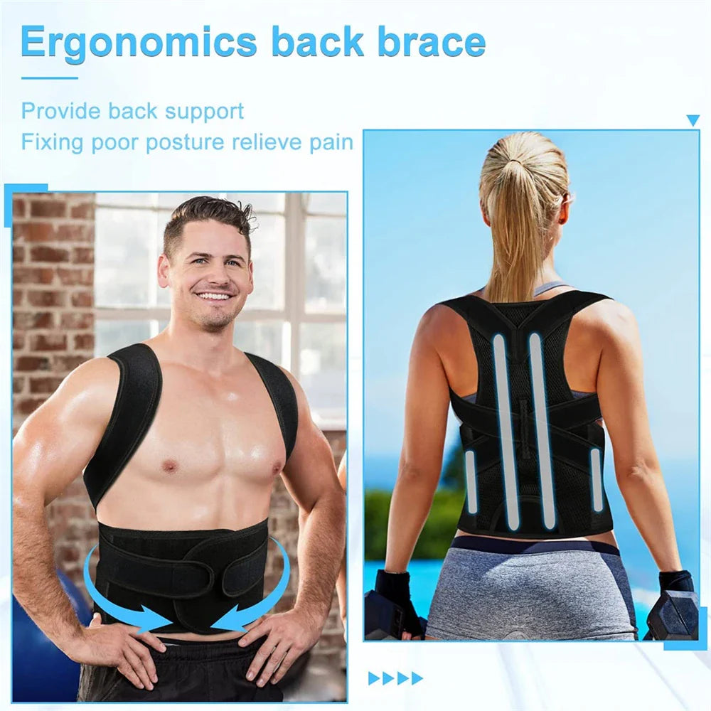 Back Pro by Povei - Posture Corrector for Lumbar Support and Upright Alignment