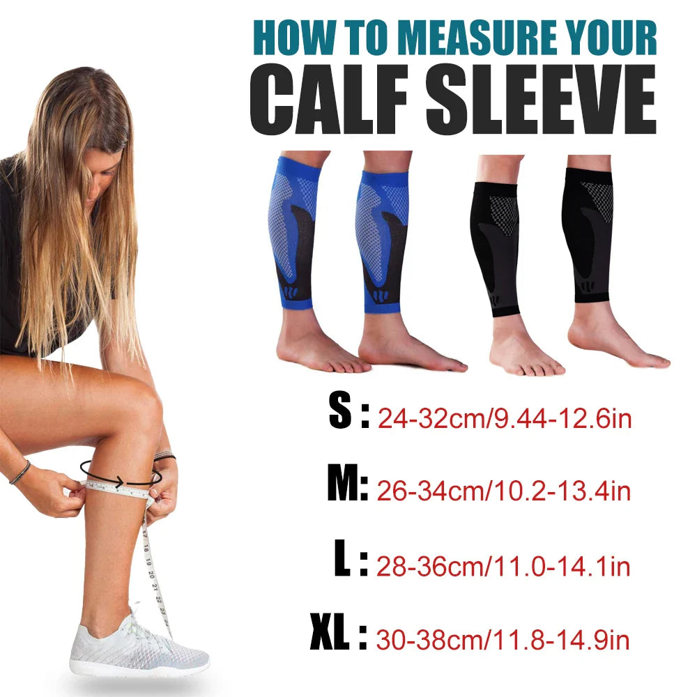 Povei Compression Calf Sleeves - Running, Shin Splint Support & Recovery