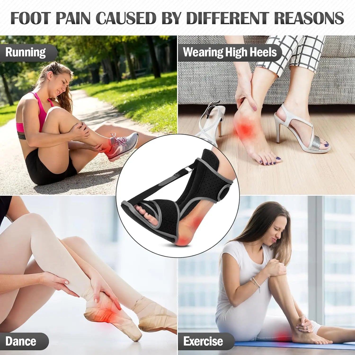 Povei Foot Care: Orthotic Footwear for Foot Drop, Varus, Fasciitis, Bunions