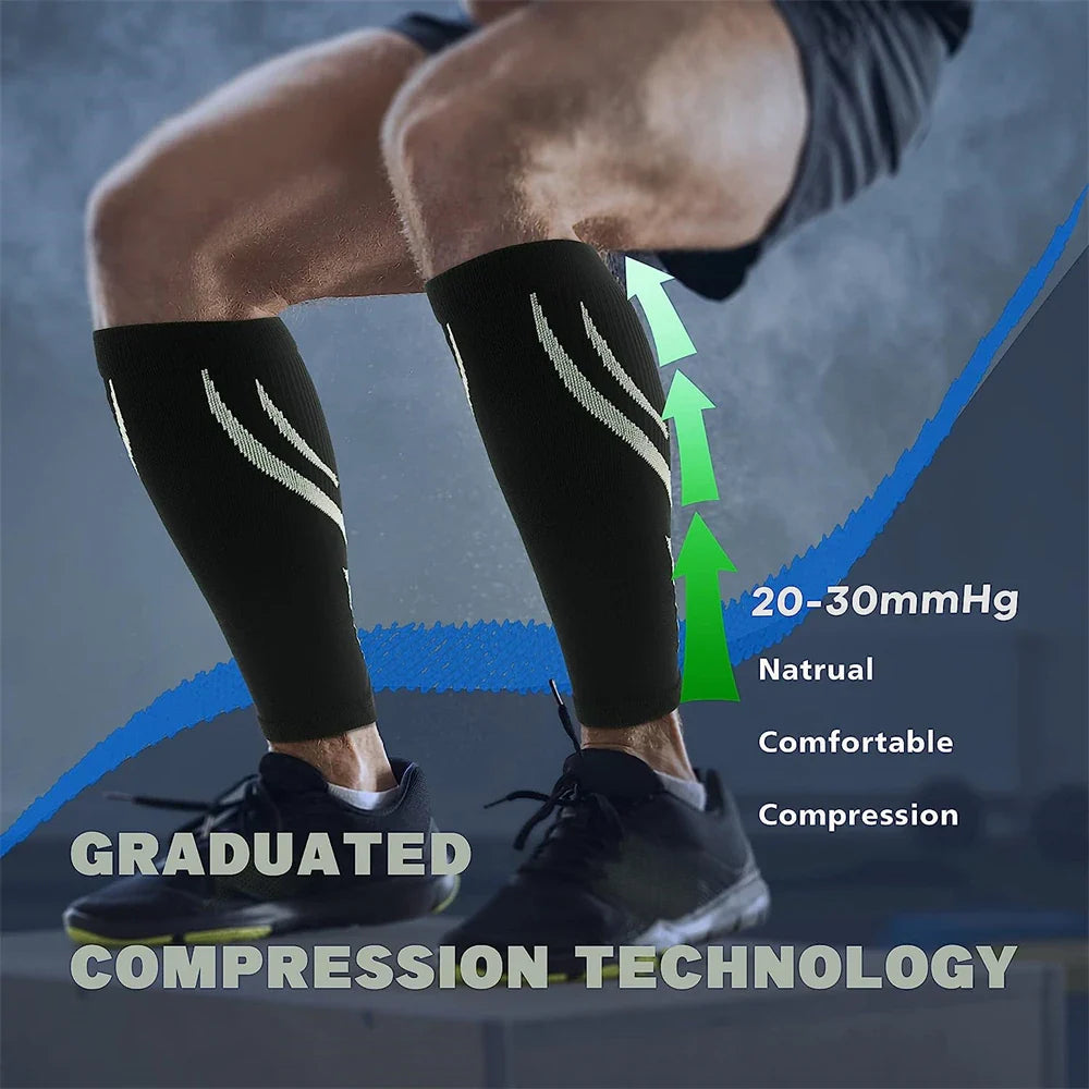 Povei Calf Compression Sleeves for Men Women: Support for Shin Splints & Varicose Veins