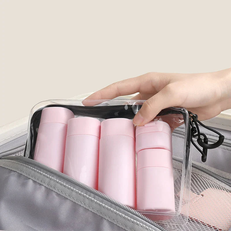 5pcs Soft Touch Cream Travel Dispenser Set by Povei