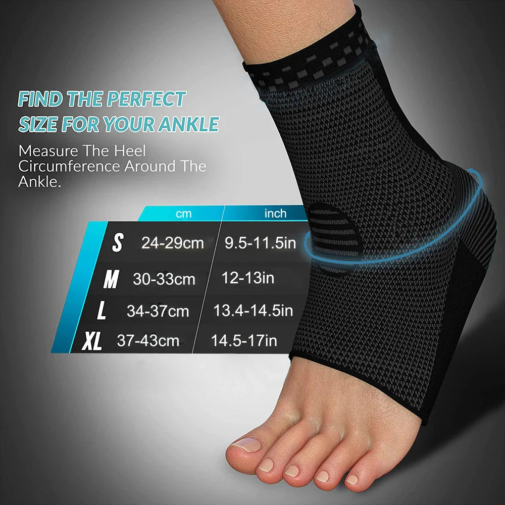 Povei Ankle Brace Compression Support Sleeve for Injury Recovery and Joint Pain