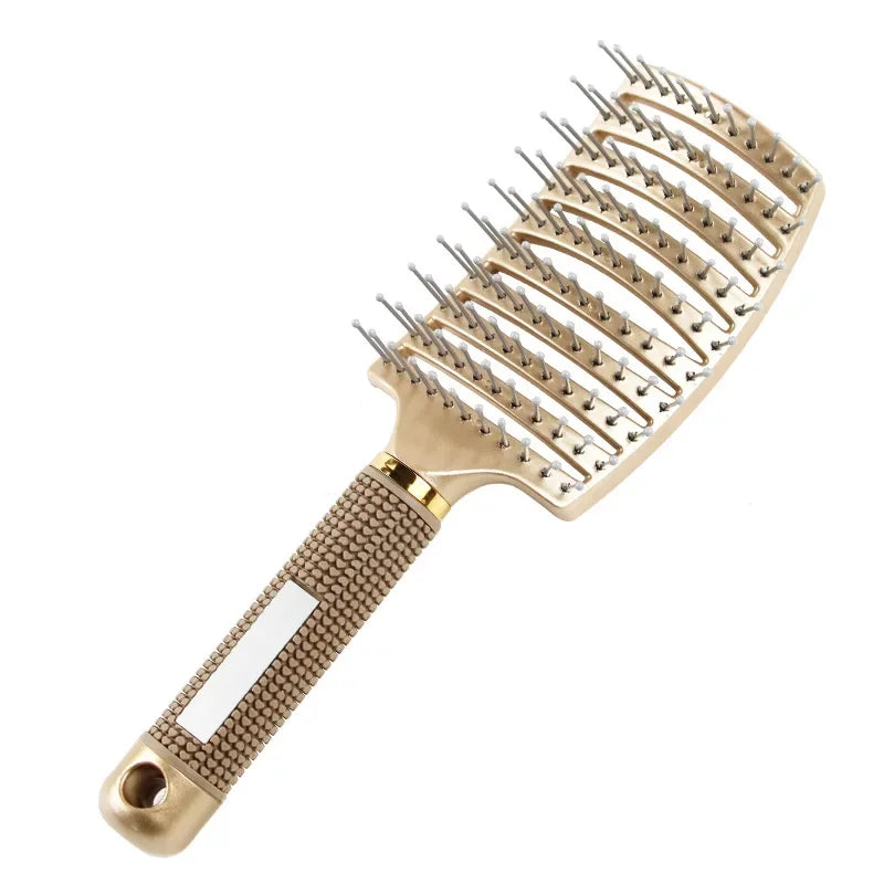 Povei Curved Scalp Massage Comb for Wet Curly Hair Detangling