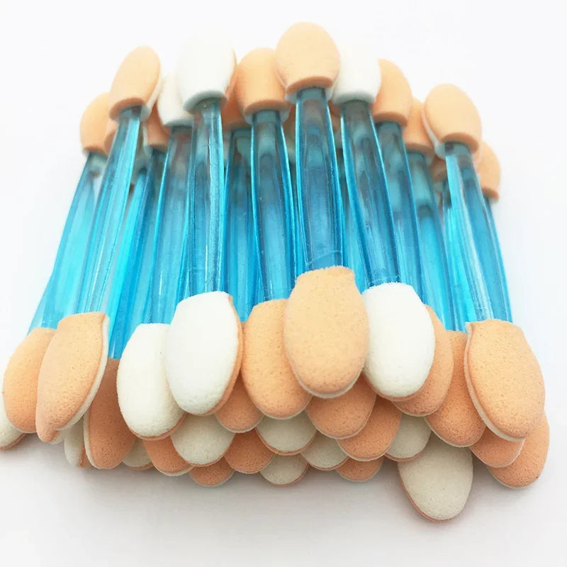 Povei Double-head Eyeshadow Brush Set for Women - 30Pcs Makeup Sponge Stick Applicators