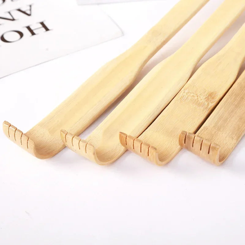 Povei Bamboo Back Scratcher Massager Stick for Relaxation and Stress Relief