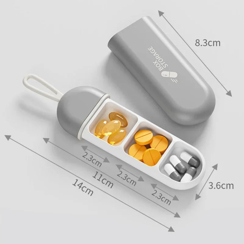 Povei Daily Pill Organizer Portable Medicine Box Sturdy Travel Dispenser