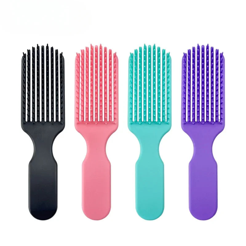 Povei Anti-Static Detangling Brush with Scalp Massage for Curly Hair