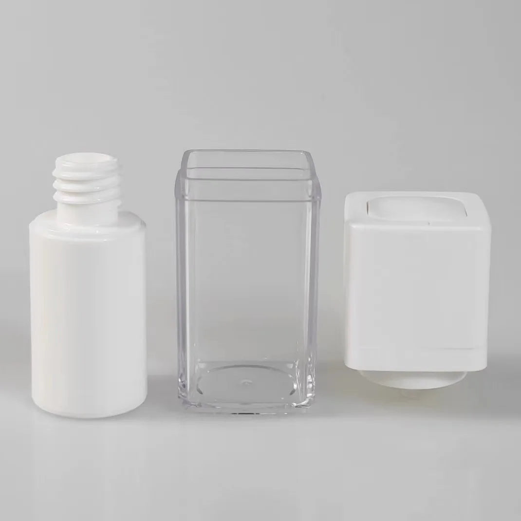 Povei Double-Layer Airless Lotion Bottle - Travel-Friendly and Refillable