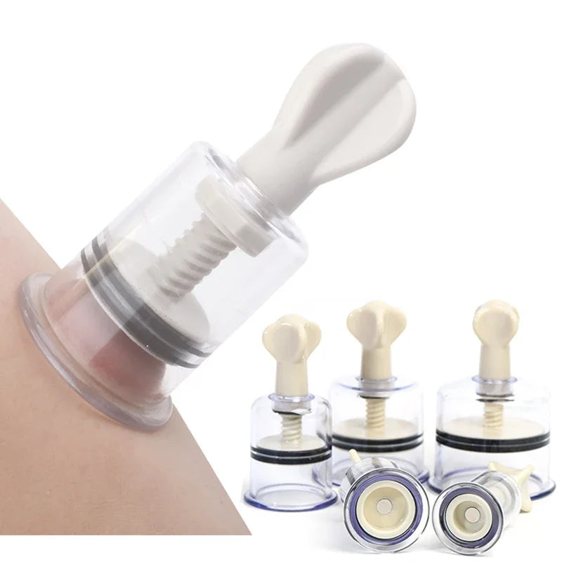 Povei Rotating Handle Vacuum Massage Cups - Anti Cellulite Suction Enhancer