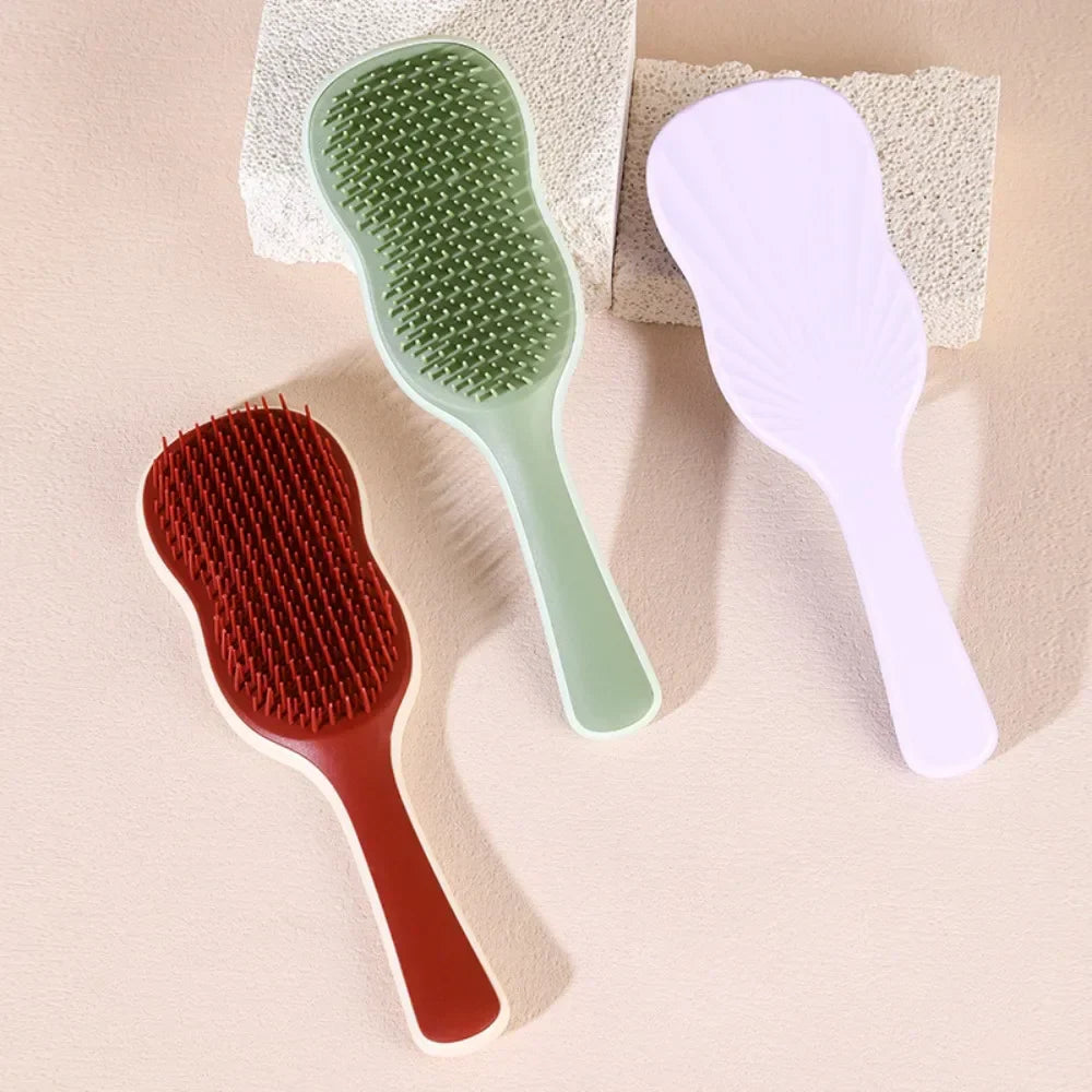 Povei Air Cushion Comb: Long Hair Straightening & Fluffy Design for Massage and Styling