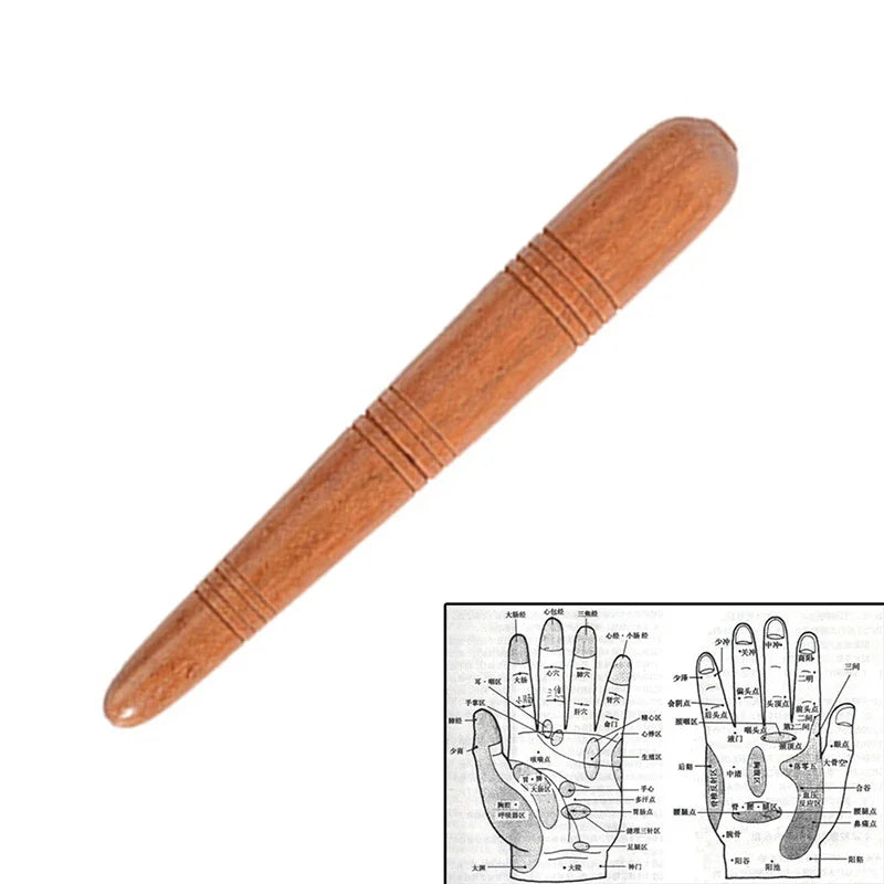 Povei Wooden Foot Spa Massager Stick Tool for Reflexology and Thai Foot Massage