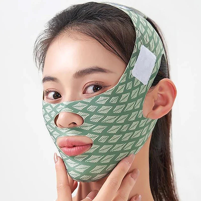 Povei V Line Face Shaper Strap Cheek Chin Lift Belt Anti Wrinkle Beauty Face Slimming Bandage