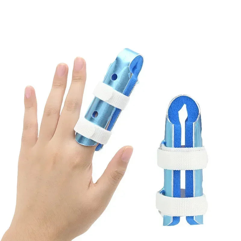 Povei Aluminum Finger Splint Brace for Broken Finger, Sprain, Fracture - Pain Relief & Joint Immobilization