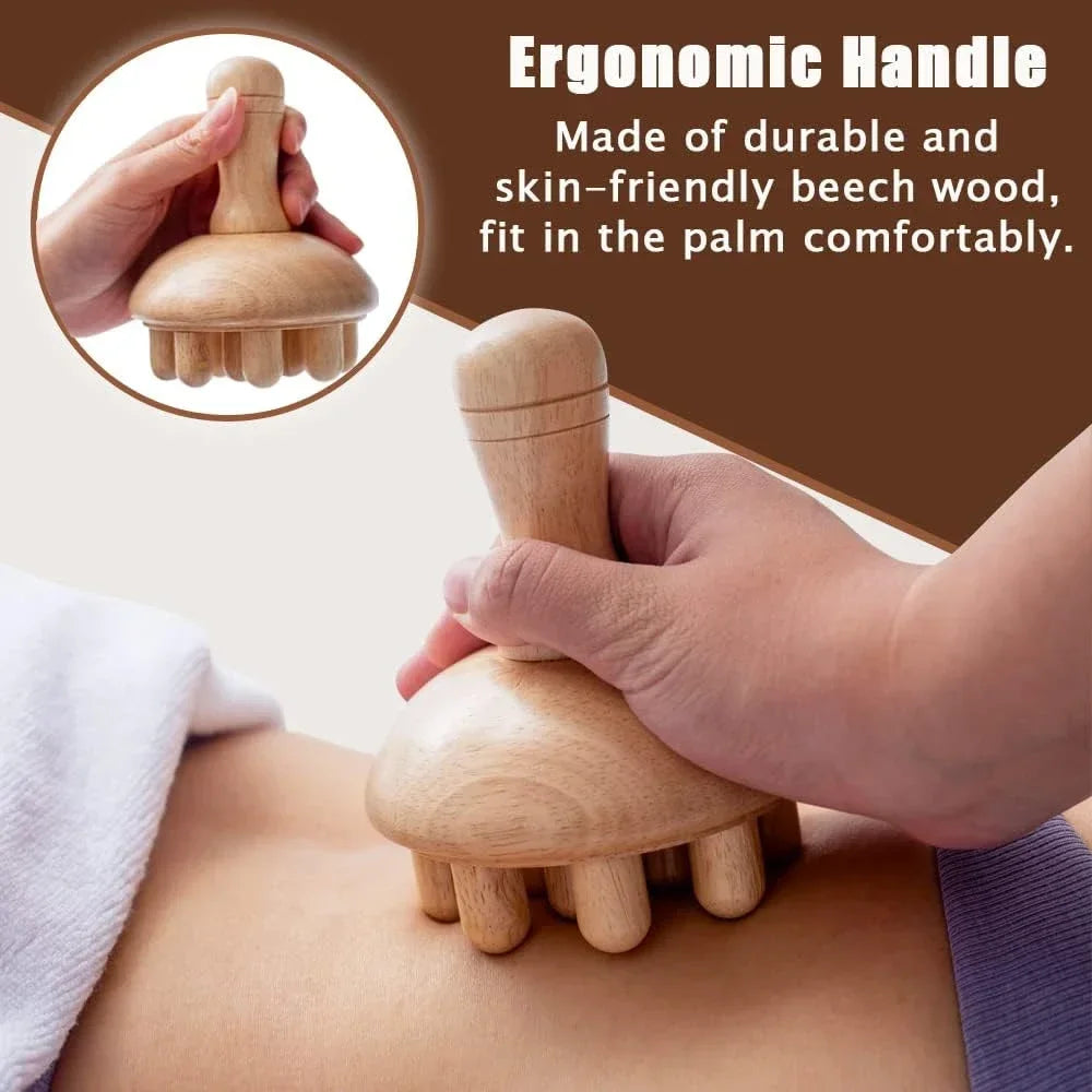 Povei Wood Therapy Massage Tools for Body Shaping & Lymphatic Drainage