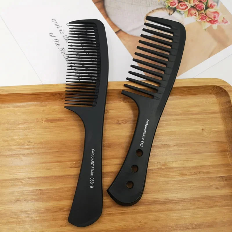 Povei Barber Comb: Black Thickened Men's & Women's Hair Cutting Styling Tool