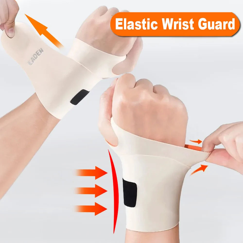 Povei Elastic Wrist Guard Support Brace for Arthritis Carpal Tunnel Sprain Protector