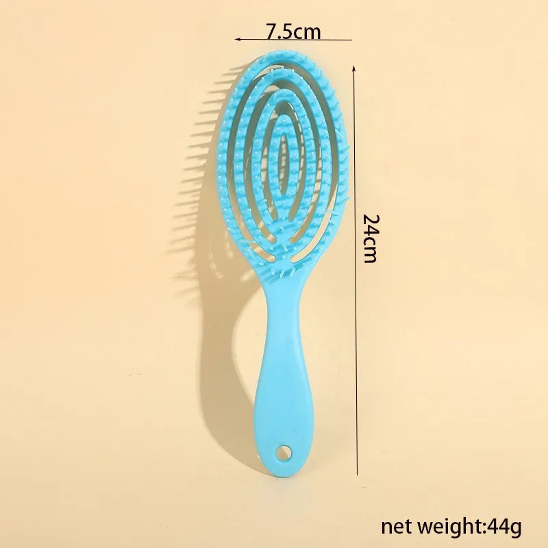 Povei Hollow Hair Comb Detangling Brush Massage Salon Styling Tool