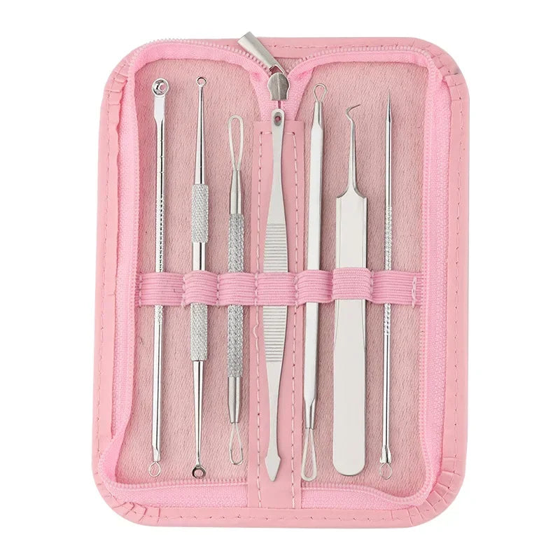 Povei Blackhead Remover Set for Facial Pore Cleaner and Acne Care