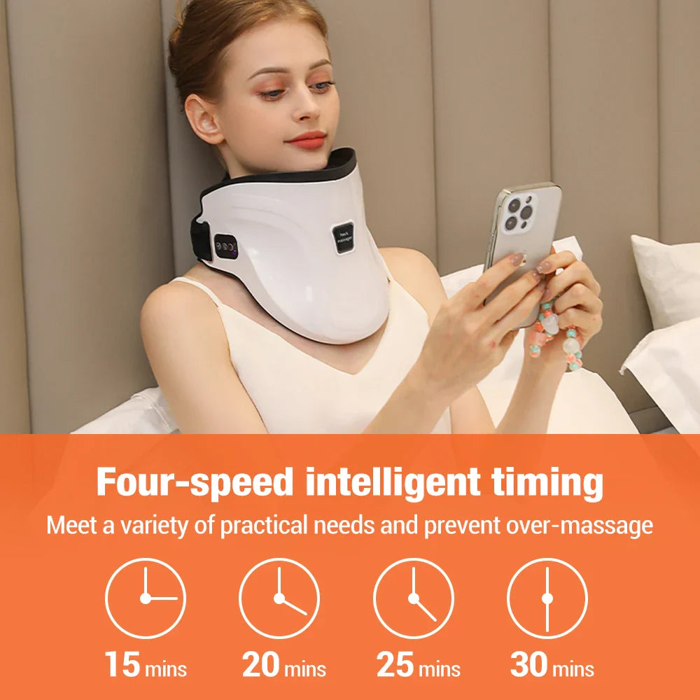 Povei Cervical Traction Device & Neck Stretcher for Posture Correction, Support, and Massage