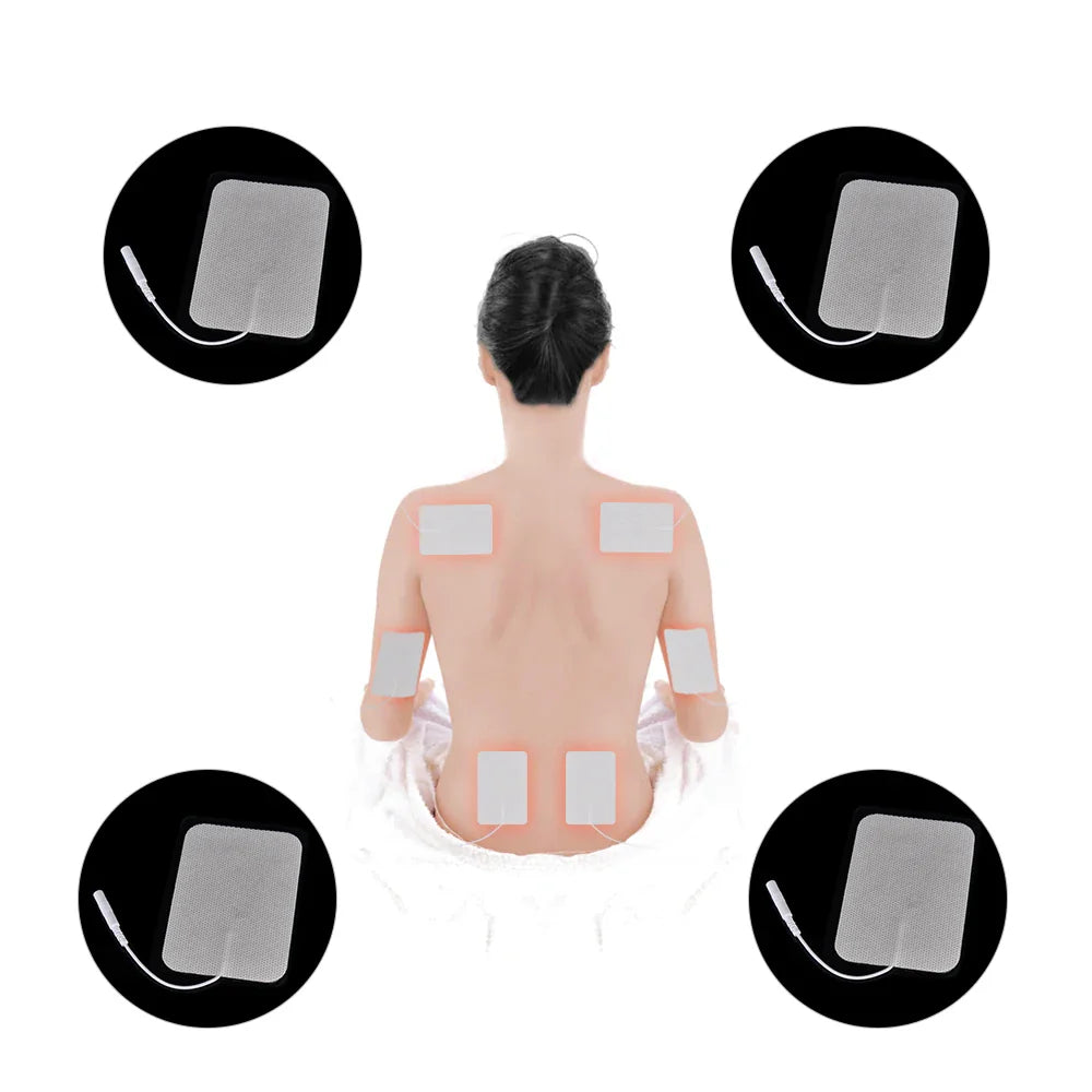 Povei 2mm Plug TENS Ems Muscle Stimulator Electrode Pads