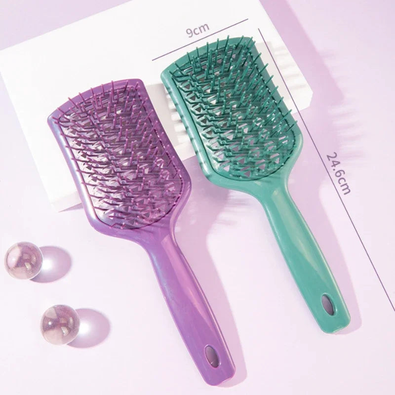 Povei Hollow Out Detangling Hair Brush Comb for Curly Wet Tangled Hair