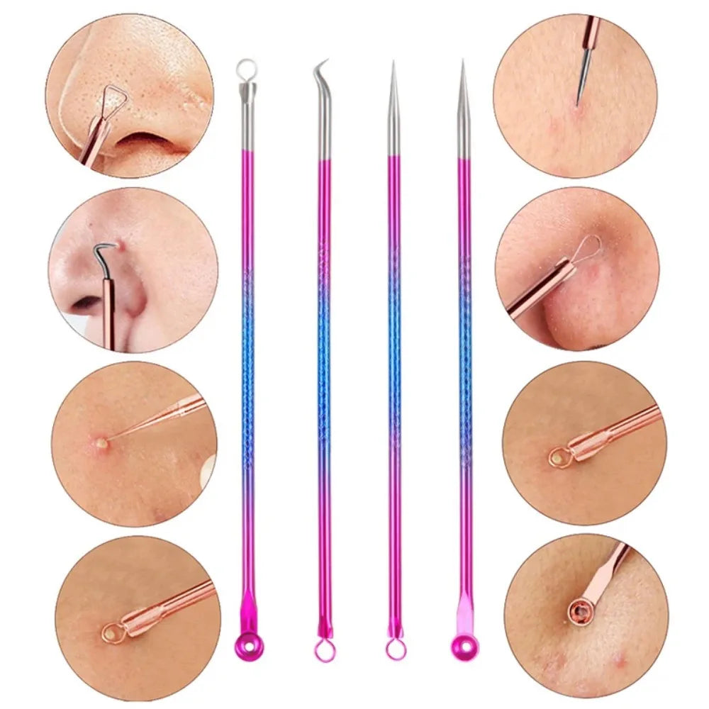 Povei Acne Blackhead Remover Set - Skin Care Pore Cleanser for Women