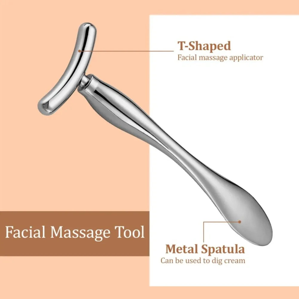 Povei Metal Eye Cream Applicator & Face Roller Massage Tools