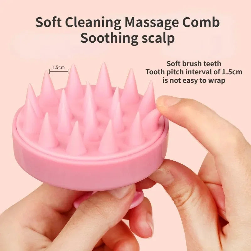 Povei Silicone Scalp Massager Comb for Hair Washing and Body Massage