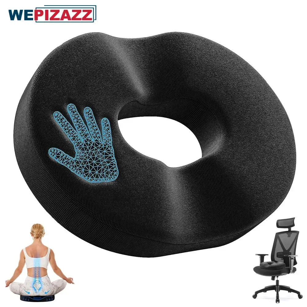 Povei Donut Seat Cushion for Tailbone Pain, Pregnancy, and Post-Surgery Sitting Relief