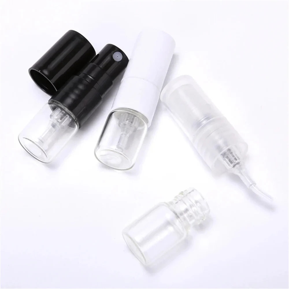 Povei 1ml Mini Glass Spray Perfume Bottles Travel Set