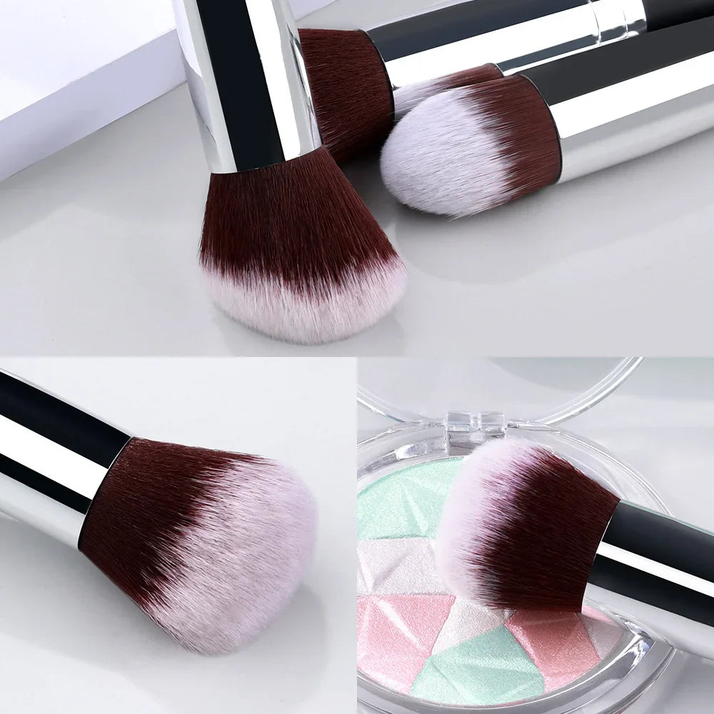 Povei 14/16pcs Makeup Brush Set for Face, Eyebrow, Blending - Professional Beauty Tools