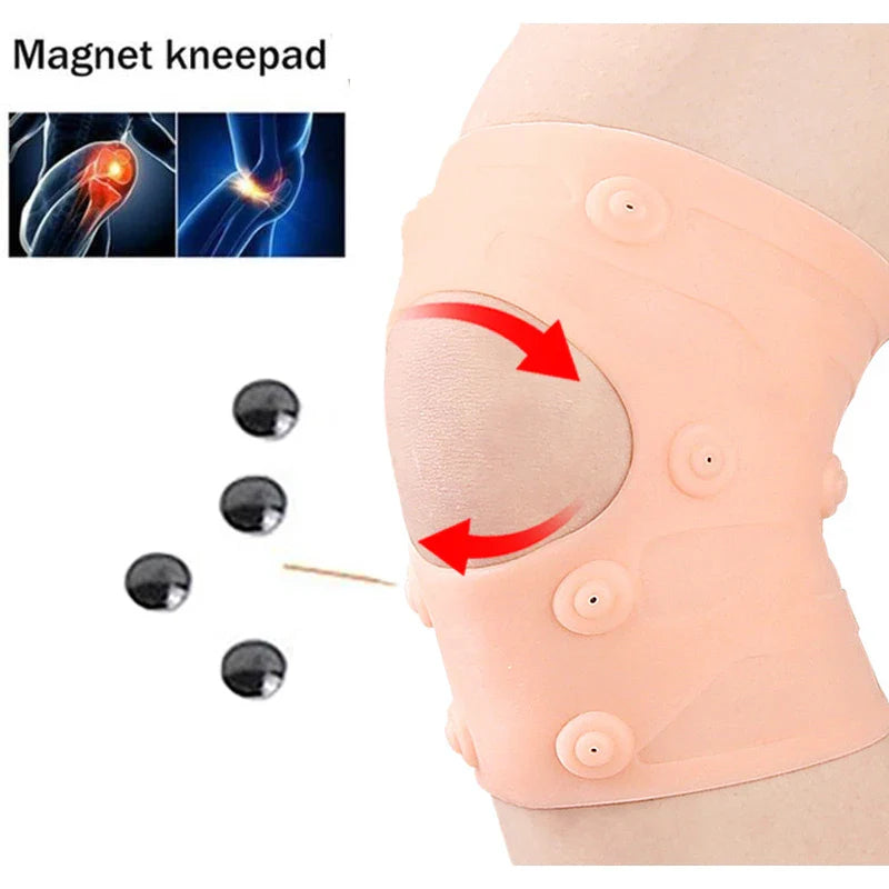 Povei Silicone Magnetic Therapy Knee Pads for Pain Relief and Comfort