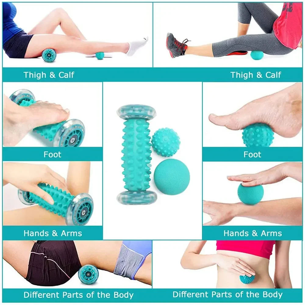 Povei Foot Massager Roller Set for Yoga and Muscle Relaxation