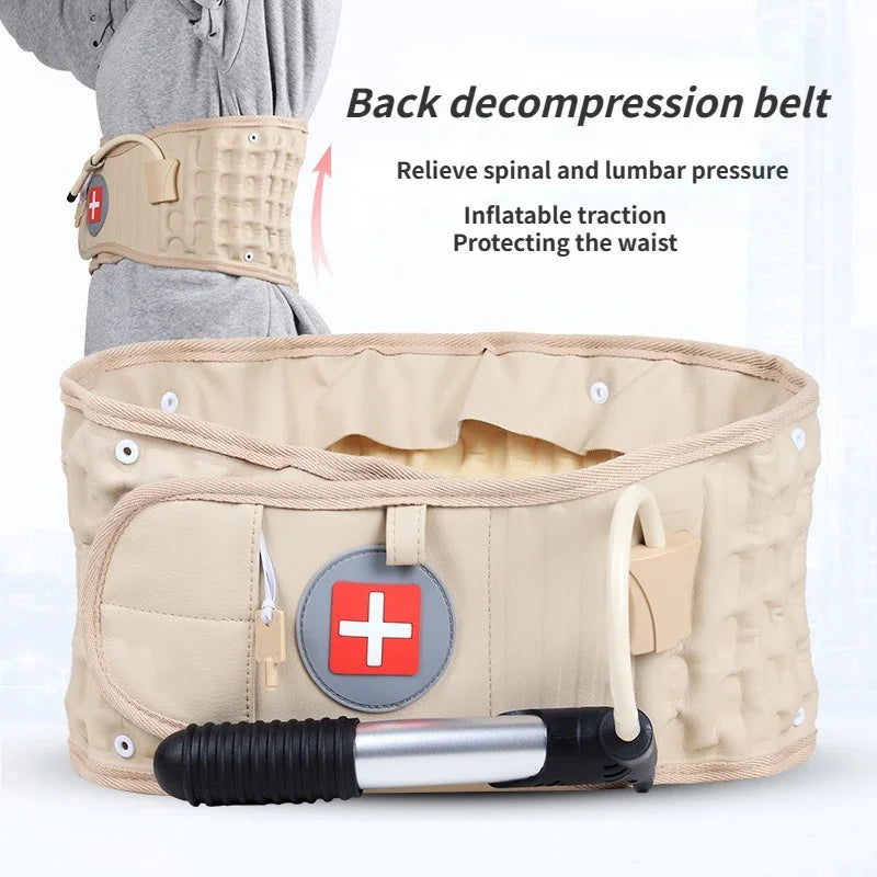 Povei Lumbar Air Traction Belt for Back Pain Relief & Spinal Support