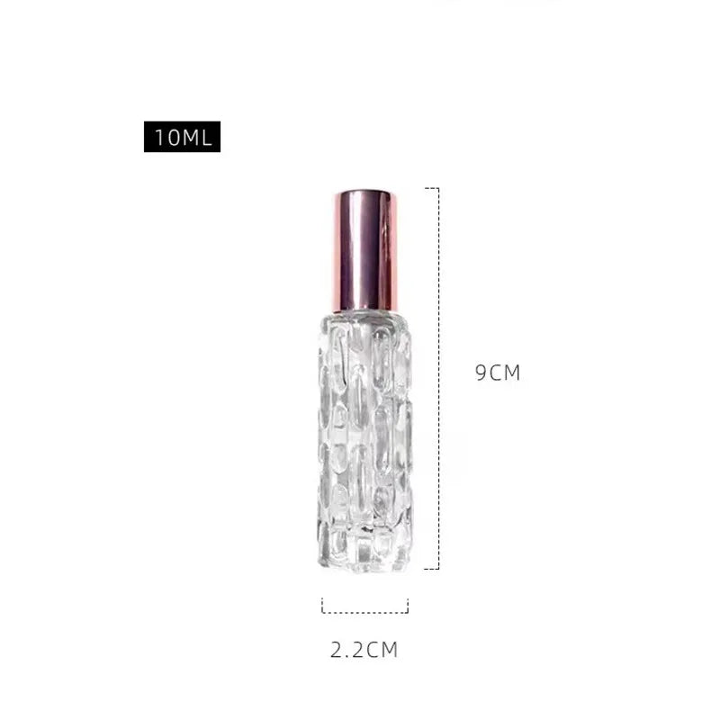 Povei 10ml Glass Perfume Spray Bottle with Aluminum Head