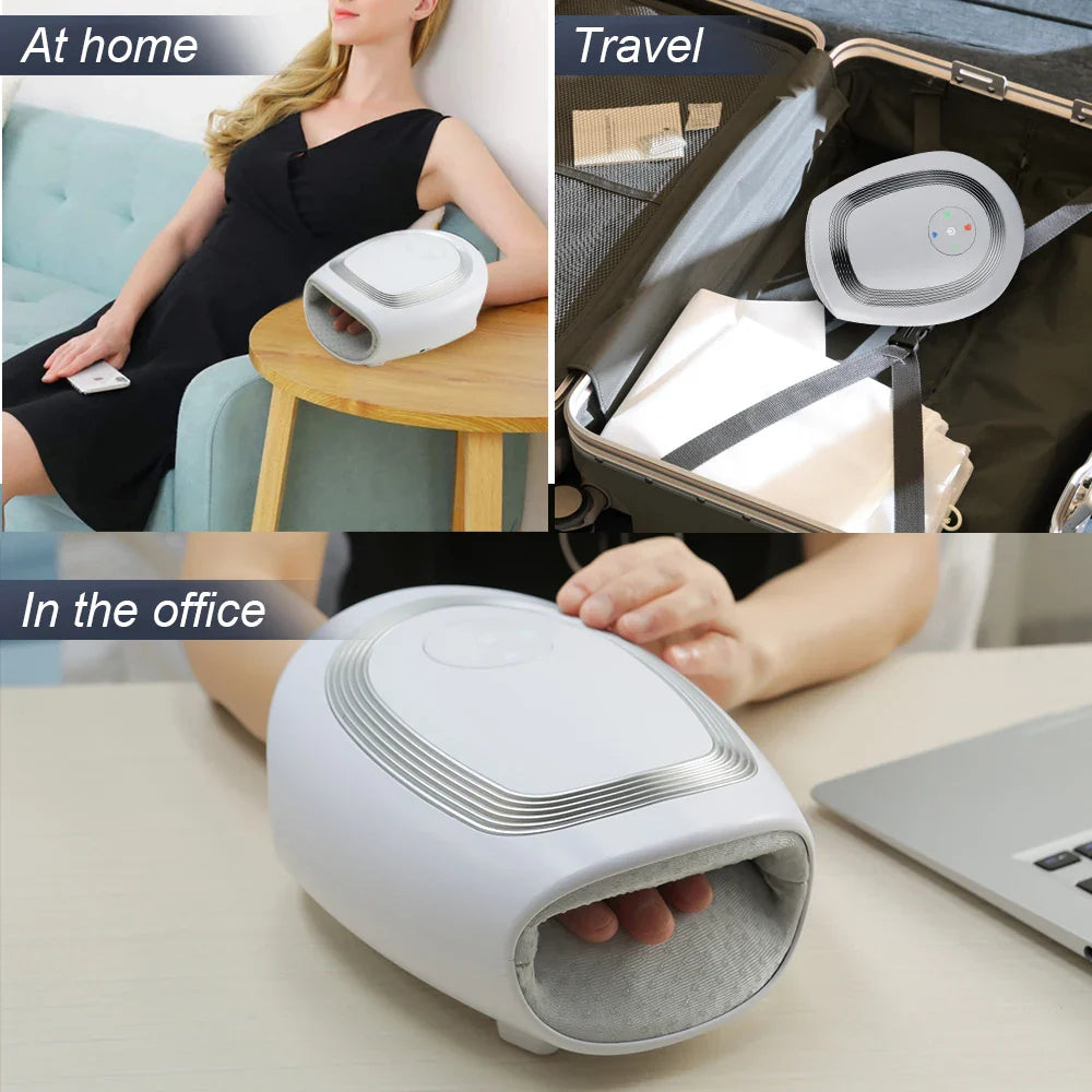 Povei Electric Hand Massager with Air Compression and Hot Compress