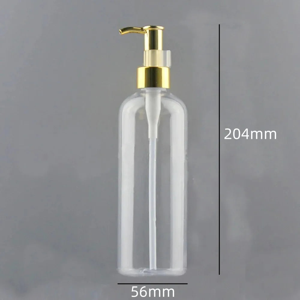 Povei 300ml Shower Gel Shampoo Dispenser Bottle, Refillable Bathroom Accessory