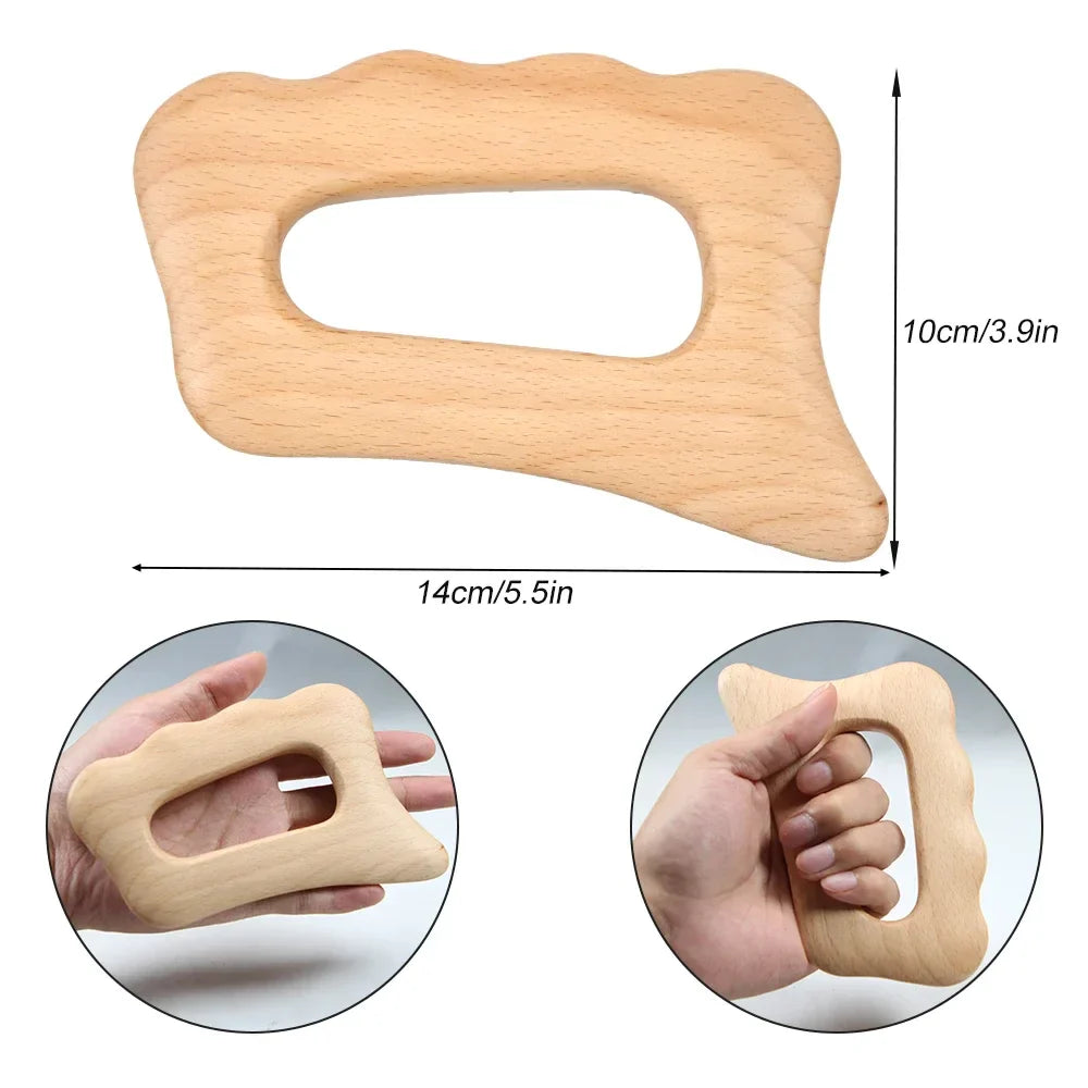 Povei Wooden Gua Sha Tool for Body Massage Therapy & Relaxation