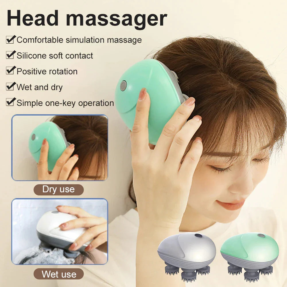 Povei Electric Head Massager Cat Massager for Relaxation and Deep Tissue Massage