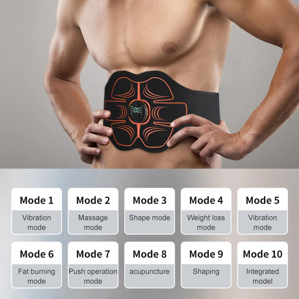 Povei Abdominal Muscle Training Belt Smart Body Shaping Slimming Fitness Device