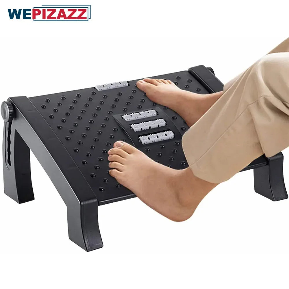 Povei Ergonomic Adjustable Foot Rest for Office Desk, Pressure Relief Under Desk Stool