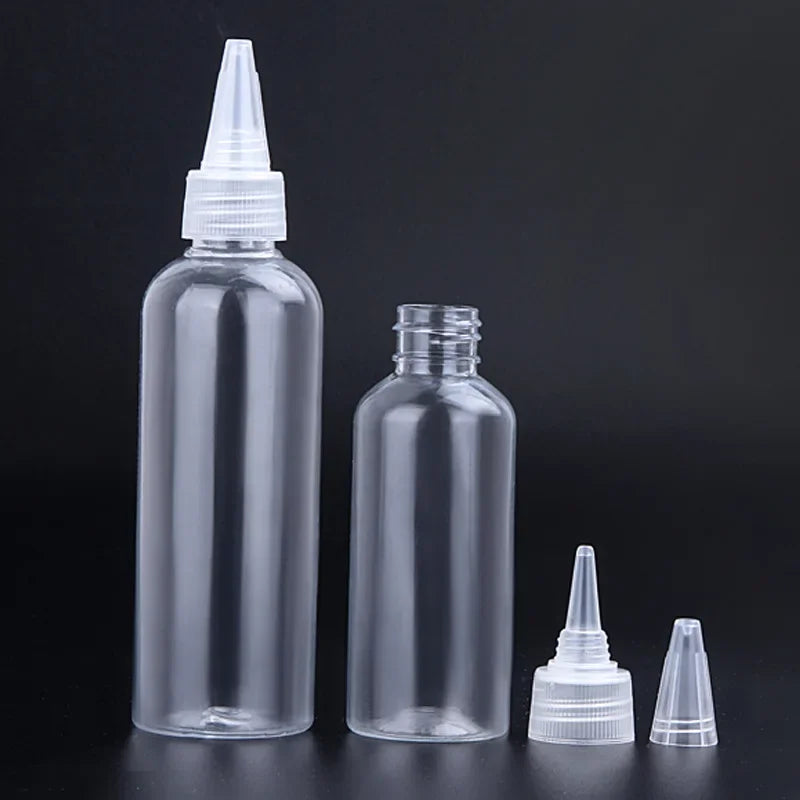 Povei 5-250ml PET Dropper Bottle with Screw-On Lid